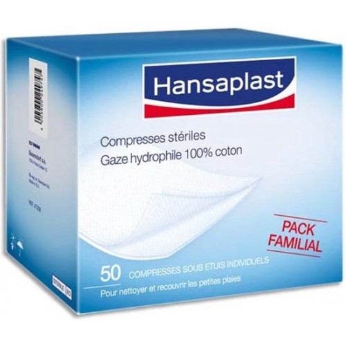 Hansaplast 100% Katoenen Gaaskompressen 5 X 5 cm - 50 Stuks