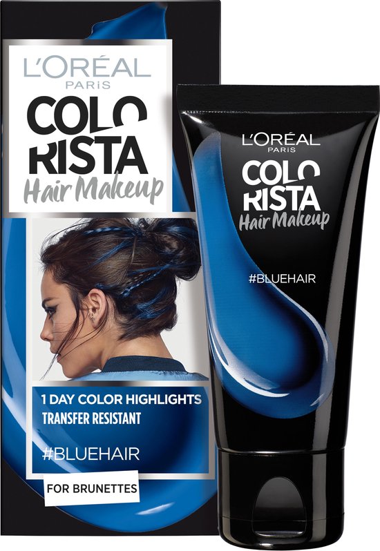 Loreal Paris Colorista Hair Makeup Blue - 1 Dag Haarkleuring