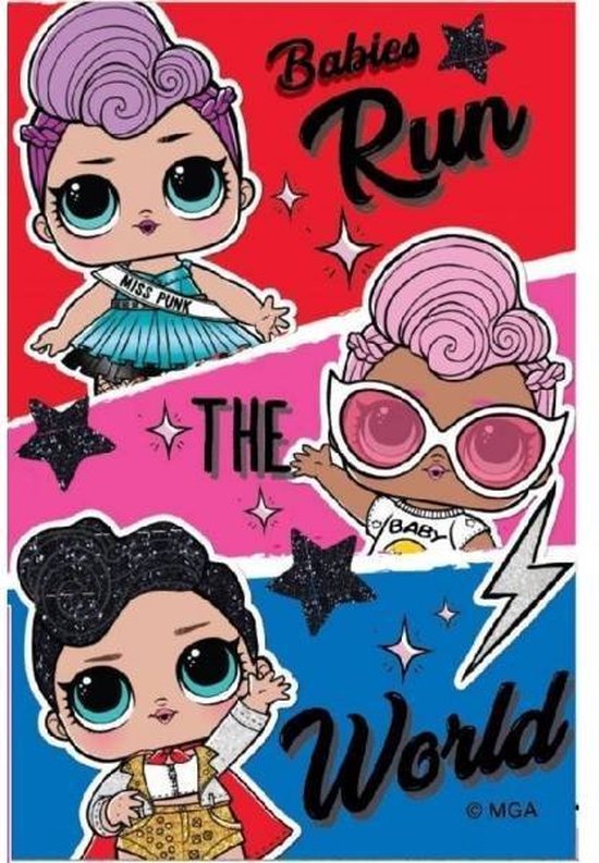 L.O.L. Surprise Babies Run The World Strandlaken - Badlaken - Handdoek - 70 x 140 cm