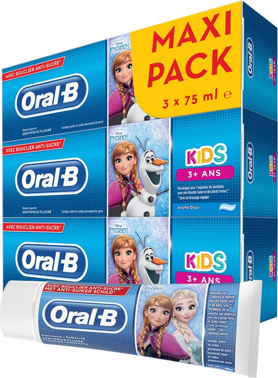 Oral-B Kids Frozen 3+ Jaar - 3x75 ml - Tandpasta