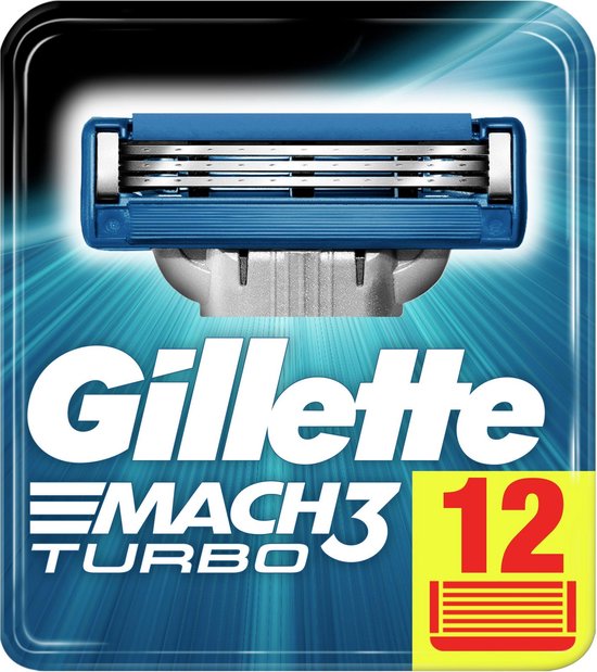 Gillette Mach 3 Turbo Scheermesjes - 12 Scheermesjes