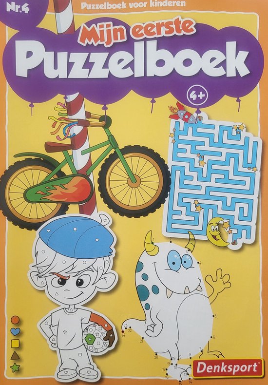 Denksport Mijn Eerste Puzzelboek Nr.4 - Puzzelboek Voor Kinderen