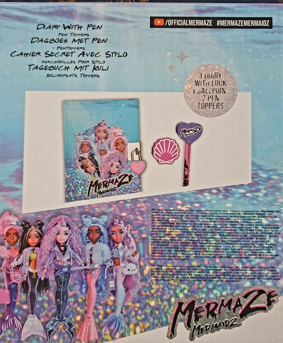 Mermaze Mermaidz Dagboek met Slotje + Pen + 2 Pentoppers