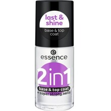 2 in1 Base & Top Coat - Podkladový + krycí lak na nehty 2v1 s transparentním lesklým efektem