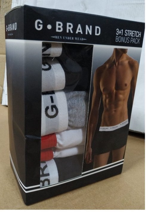 G-BRAND - Boxershort Heren - 4-Pack - S - Onderbroeken Heren - Ondergoed Heren - Zachte Boxershorts voor Mannen - Zwart/Wit/Grijs/Marineblauw