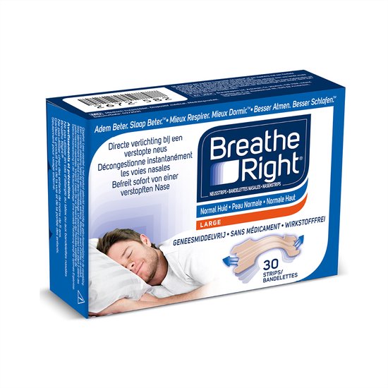 Breathe Right Neusstrips Normale Huid 30 stuks