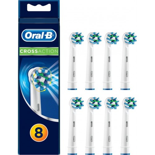 Oral-B Cross Action Elektrische Tandenborstel Opzetborstels - 8 Stuks