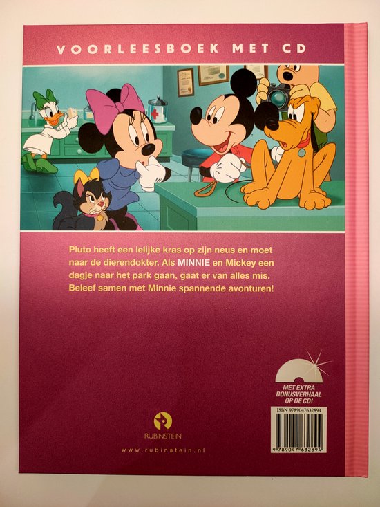 Disney voorleesboek met CD - Minnie Mouse met extra bonusverhaal op de CD - kinderboek