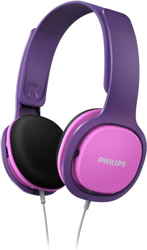 Philips SHK2000 - Kids Koptelefoon - On-Ear Volumebegrenzing - Roze/Paars - Ergonomische hoofdband