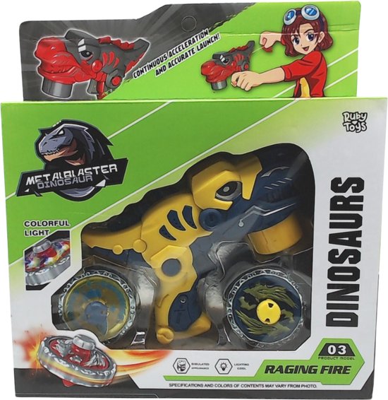 Dinosaurus Gyro Attack 03 LED Fidget Launcher Wapen - 3+