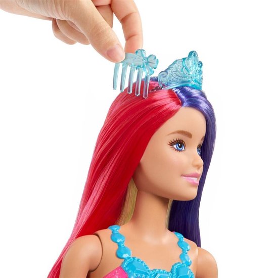Barbie Dreamtopia Prinsessen pop met Lang Gekleurd Haar - Barbiepop