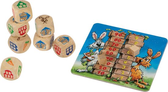 Konijnenhokken Dobbelspel - Nederlands