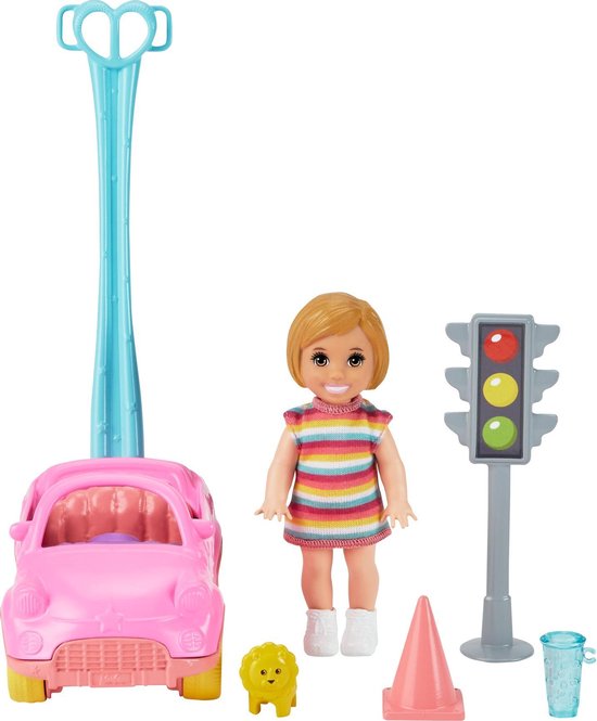 Barbie Skipper Babysitter Speelset - Auto Meisje - Speelfigurenset
