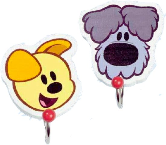 Woezel & Pip Muurhaken / Ophanghaken - Leuke en praktische toevoeging aan elke kinderkamer - 2 Stuks