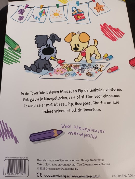 Woezel en pip kleurboek zomerkleuren
