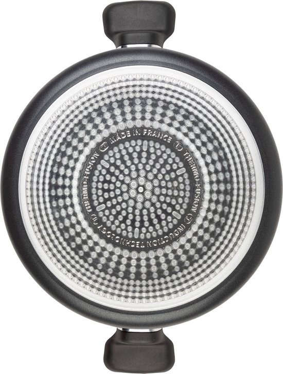 Tefal Aluminium Kookpan - Ø24cm - Geschikt voor: alle soorten warmtebronnen, inclusief inductie - Antiaanbaklaag: ja - Ovenbestendig tot max. 175 °C - Thermo-Signal geïntegreerde temperatuurindicator - Thermo-Fusion inductiebodem - Vaatwasbestendig