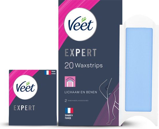 Veet Expert Ontharingsstrips - Lichaam & benen - Normale huid - 20 stuks - 2 stuks - Voordeelverpakking