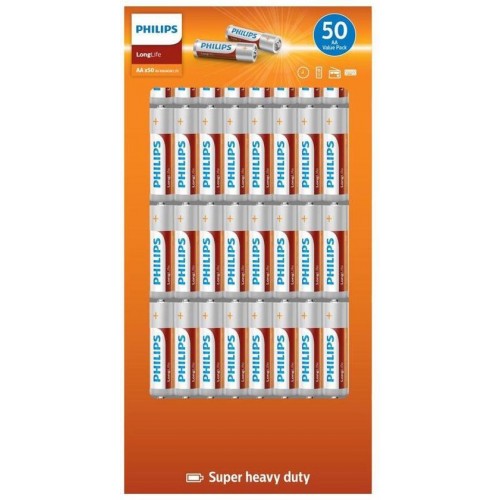 Philips Longlife Batterijen AA - 50 stuks