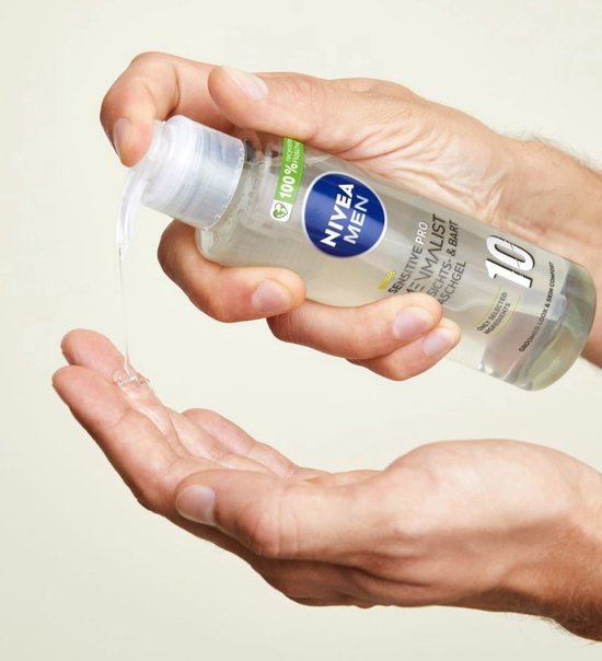 NIVEA MEN Sensitive Menmalist Gezicht Baard Wasgel - 2x 200 ml