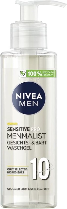 NIVEA MEN Sensitive Menmalist Gezicht Baard Wasgel - 2x 200 ml