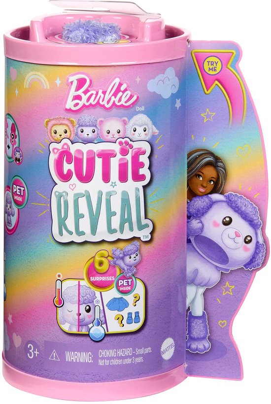Barbie Cutie Reveal - Paarse Lama - Minipop - Barbiepop