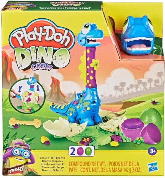 Play-Doh Dino Crew Langnek Bronto - Klei Speelset